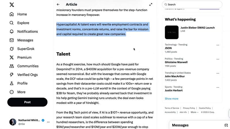 John Lettig on AI talent wars and employment shifts