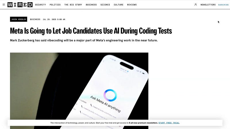 Meta coding interview with AI assistant