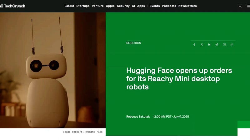 Hugging Face Reachy Mini robot preorder announcement