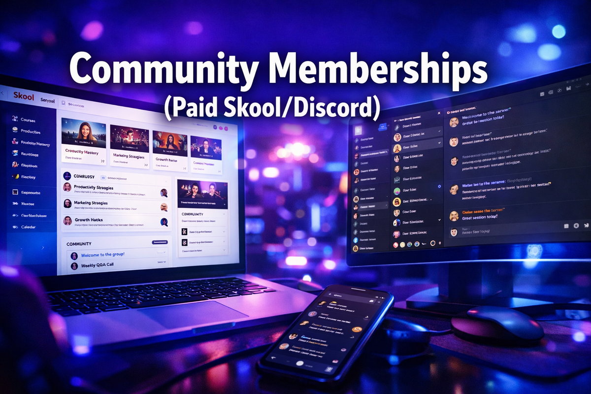 Community Memberships (Paid Skool/Discord)
